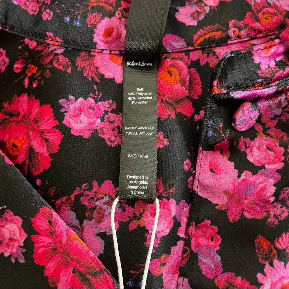 For Love and Lemons X Victoria Secret Lola PJ Top XXS NWOT Valentines colors